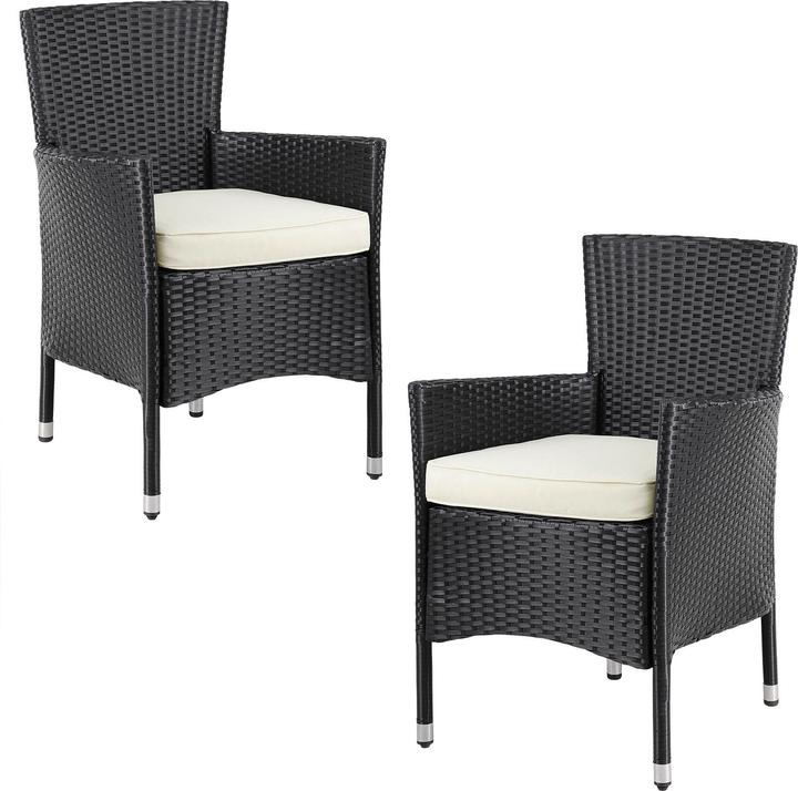 Actual product image Casaria Poly Rattan Garden Chairs