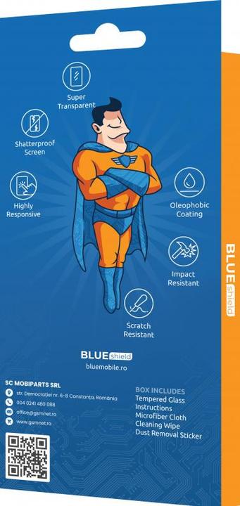 Actual product image Tanius Front Cover Clear Screen Protector Blue Shield for iPhone 12 Pro Max, Transparent (Apple iPhone 12 Pro Max)
