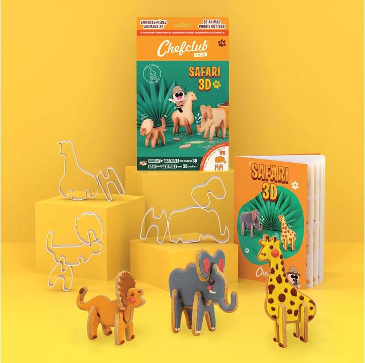 Actual product image Chefclub Biscuit cutter Safari 3D 8pcs.