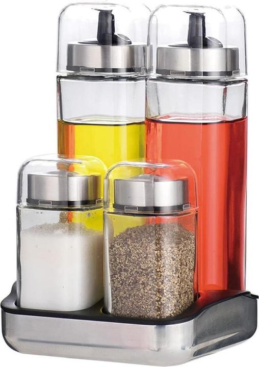Actual product image Kinghoff Spice container set for spices and vinegar/oil, 5 pcs. (Various spices)
