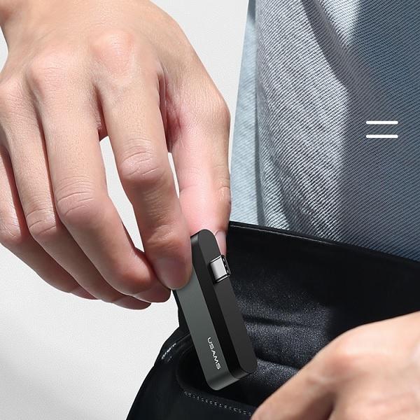 Productafbeelding Usams CONCENTRATORIAUS USB US-SJ463 1 x Micro SD + 2 x USB-A 3.0 (SJ463HUB01) (USB-C, 3 Havens)