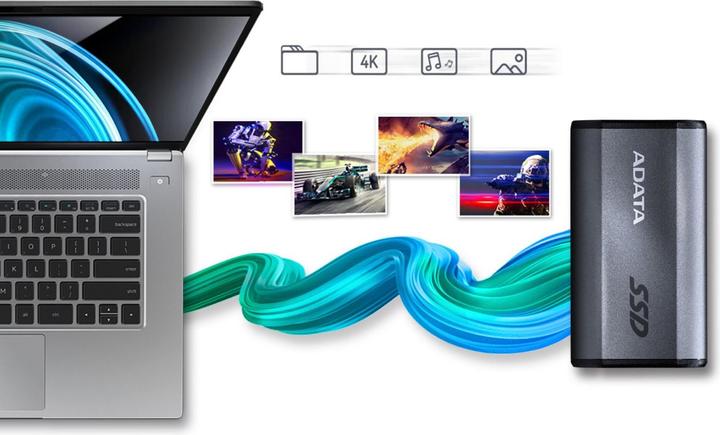 Productafbeelding Adata SSD SE880 U3.2 USB 3.2 1TB, grijs (1000 GB)