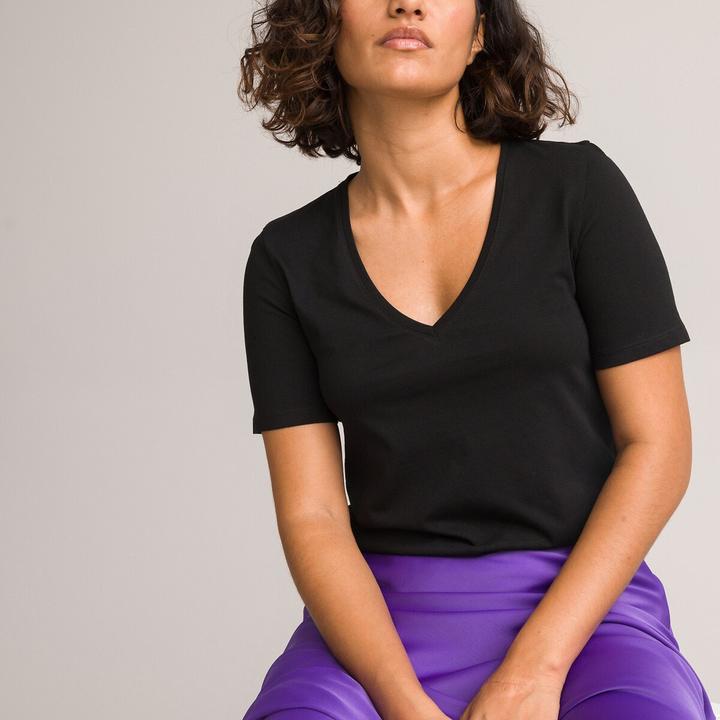 Actual product image La Redoute Collections V-neck T-shirt (S)