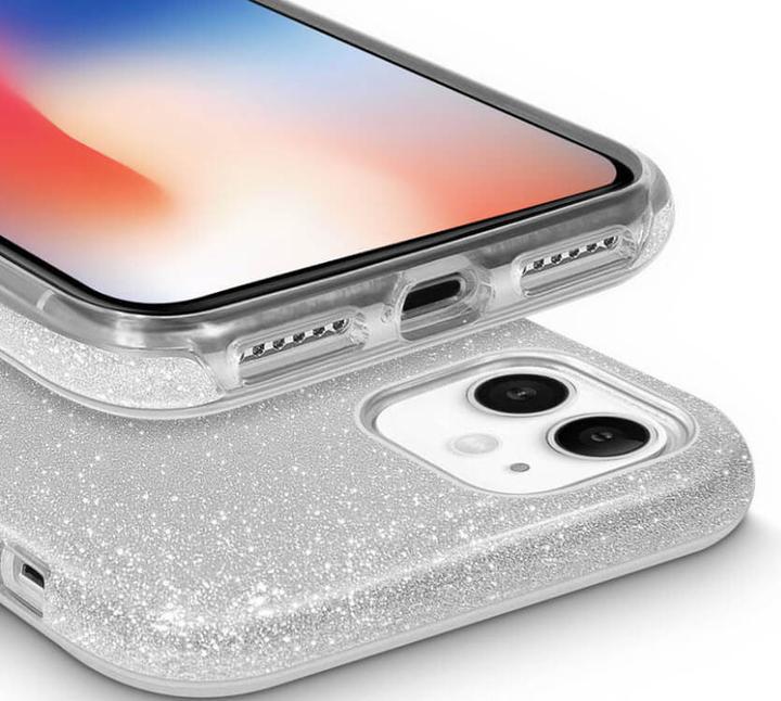 Produktbild Fongex iPhone SE / 8 / 7 - Glitter Silikonhülle silber (Apple iPhone 8, Apple iPhone SE, Apple iPhone 7)