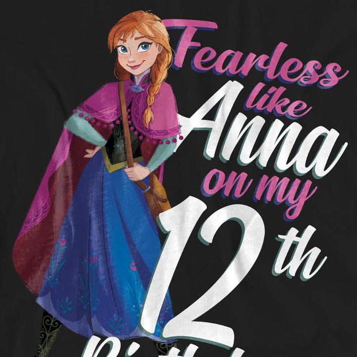 Immagine prodotto Disney Frozen Fearless Like Anna Maglietta 12° Compleanno Adulto Unisex (XL)