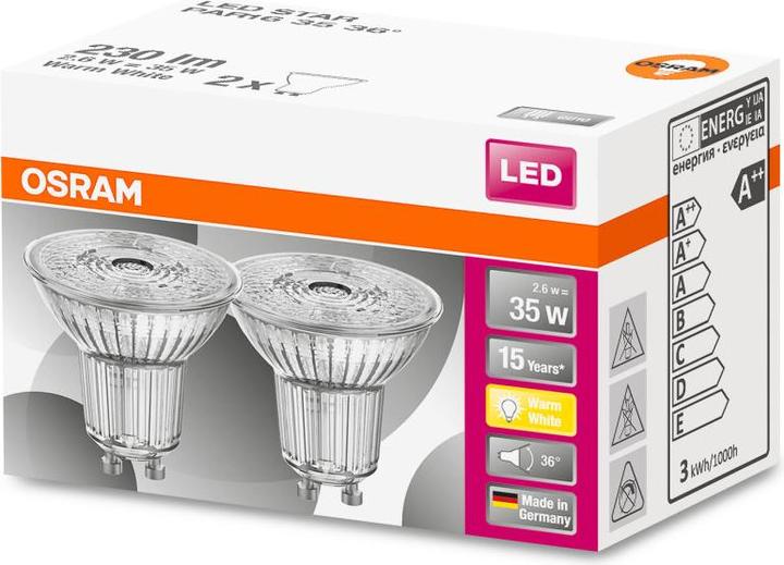 Actual product image Osram LED ST MR16 35 36 GU5,3 WW DUO (GU10, 2.60 W, 230 lm, 1 x, F)