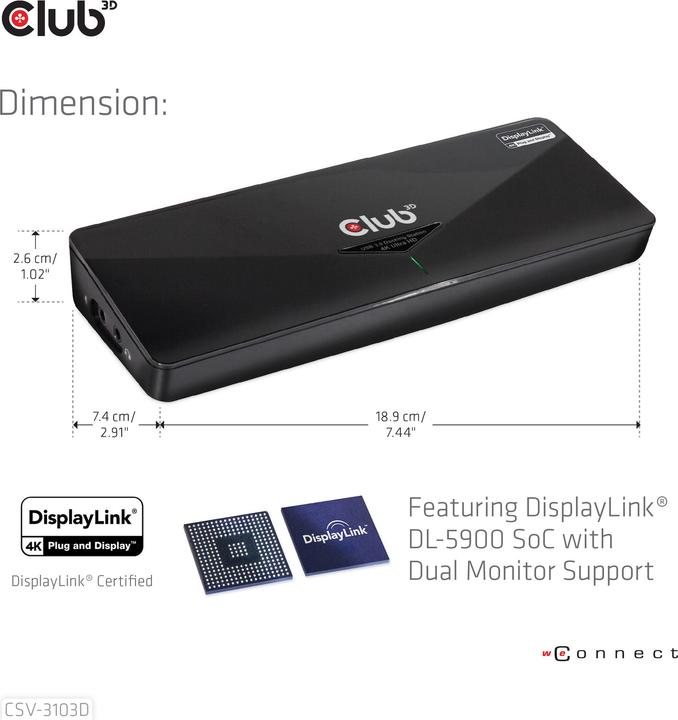 Productafbeelding Club 3D Csv-3103d (USB-B, 9 Havens)