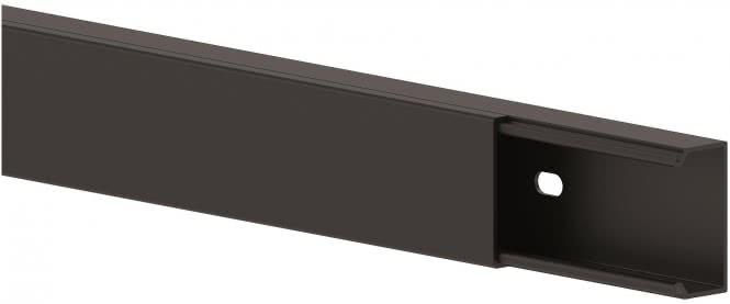 Produktbild GGK 3631 LFG 15x30-9005 Leitungs- fhrungskanal PVC m.Bodenlochung schwarz (Kabeldurchlass, 7200 cm)