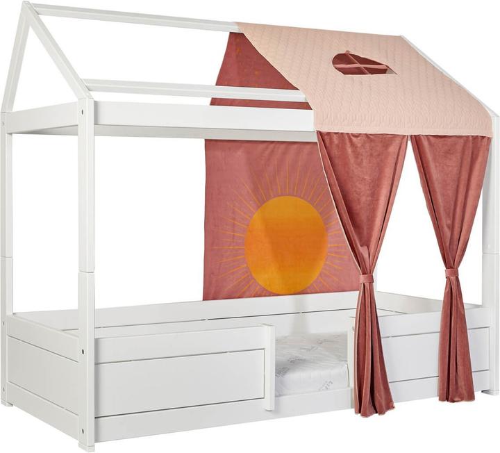 Produktbild Lifetime Kidsrooms 4 in 1 Hausbett Sunset Dreams KOMBI 1 mit Stoffdach und deluxe Lattenrost