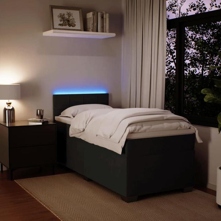 Produktbild VidaXL Bo x springbett mit Matratze 90 x 190 cm Samt (90 x 190 cm, 90 x 190 cm)