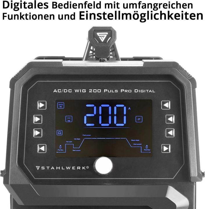 Actual product image Stahlwerk Shielding gas welder AC/DC TIG 200 Puls Pro Digital Spot 200 A