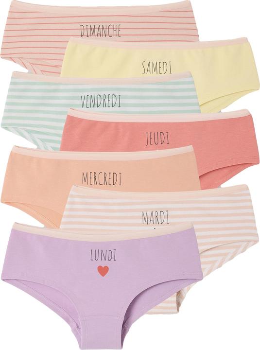 Vertbaudet Bio-Kollektion: 7er-Pack Mädchen Shortys