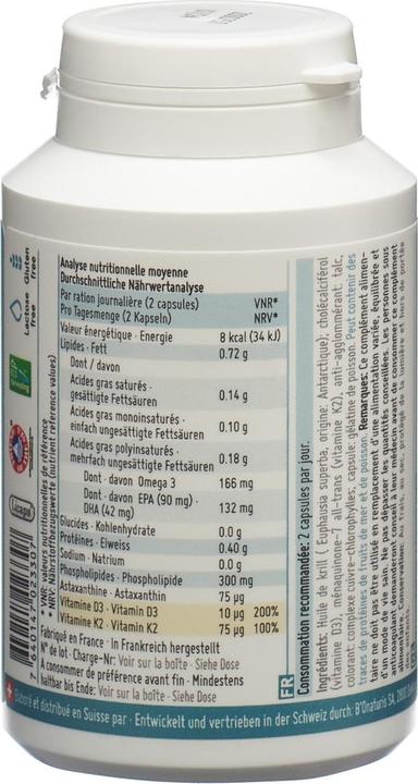 Valori nutrizionali e ingredienti B'Onaturis Krill OsteoFix 90 capsule (1 Pezzo/i, Pillole, 90 g)