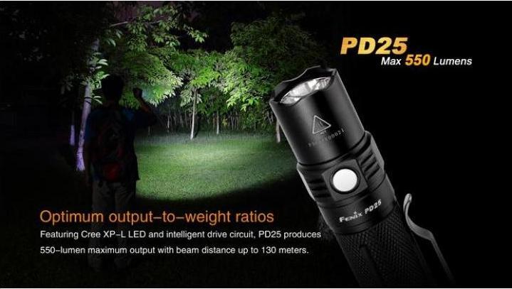 Image du produit Fenix Pd25 (9.30 cm, 550 lm)