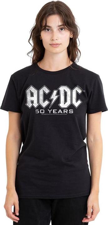 Actual product image AC/DC Unisex Adult 50 Years Logo T-Shirt (L)