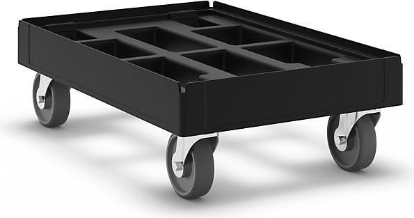 Actual product image eurokraft basic Transport dolly, black, made of recycled material, max. load 300 kg. (300 kg)