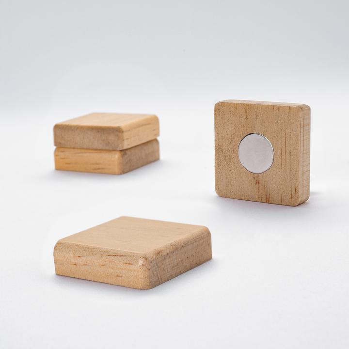 Produktbild Sigel Holz-Magnete quadratisch (4 x)