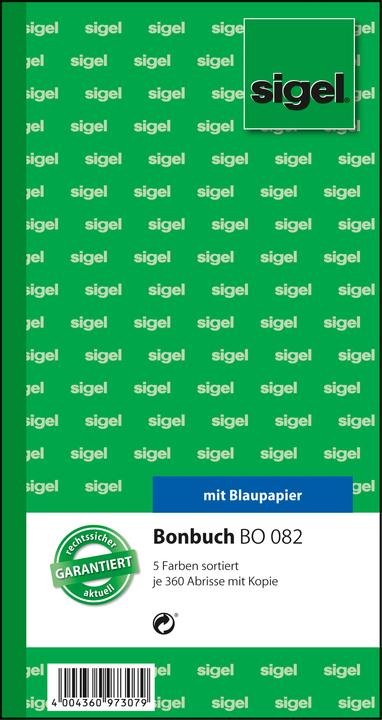 Produktbild Sigel Bonbuch, 5x 360 Abrisse (360 x)