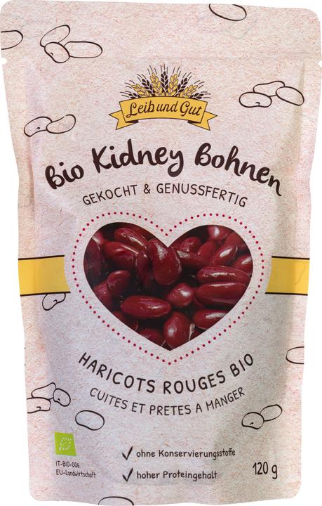Actual product image Leib und Gut Organic kidney beans cooked 120 g (130 g)
