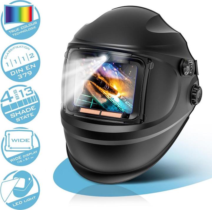Actual product image Stahlwerk RAPTOR 3-in-1 automatic welding helmet with LED light