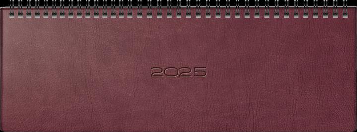 Actual product image Rido Cross calendar Septant 30,7x10,5cm 1 week/2 pages Prestige leatherette brown 2025 (German)