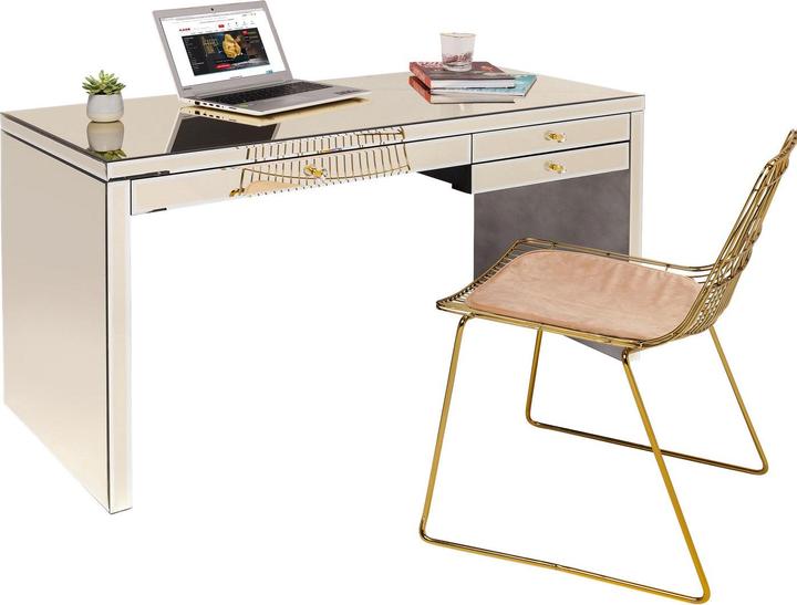Image du produit Designlife Bureau Luxury champagne 140x60cm