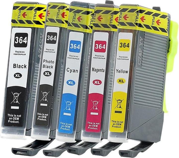 Actual product image Hermex Compatible Ink Cartridge XL for HP PhotoSmart 6520 e-All-in-One (M, C, Y, FC, PBK)