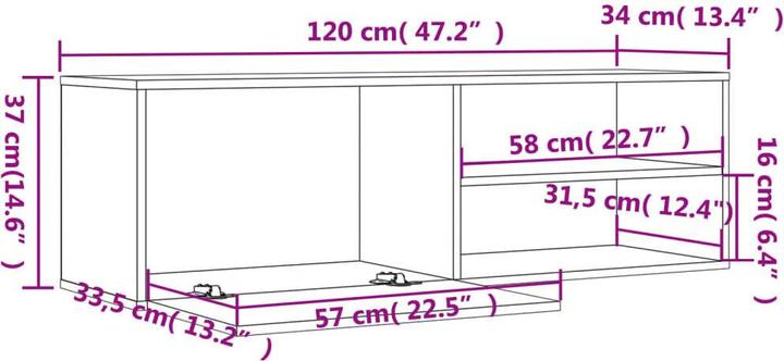 Image du produit VidaXL Rosl (120 x 34 x 37 cm)