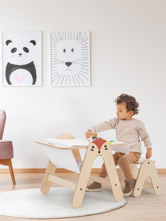 Actual product image MamaToyz Multi-activity table and stool made of MDF (Kids table)