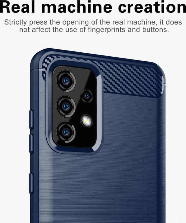 Produktbild Cadorabo TPU Ultra Slim carbon edelstahl Kombi Cover (Samsung Galaxy A72 5G)