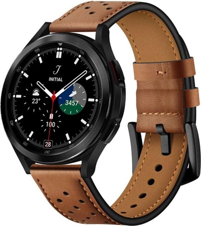 Image du produit Tech Samsung Galaxy 4 Smart Watch bracelet en cuir, marron, 40/42/44/46m (42 mm, 44 mm, 46 mm, 40 mm, Cuir véritable)