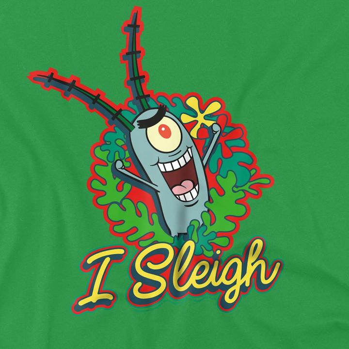 Immagine prodotto Spongebob Squarepants I Sleigh Maglietta Natale Plankton Corona di Fiori Uomo (4XL)