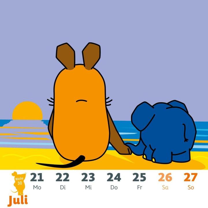 Produktbild Der Kalender mit der Maus - Postkartenkalender 2025 (Kein Einband, Deutsch)