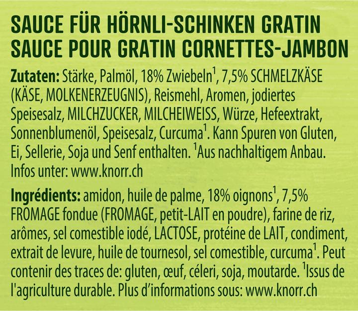 Valeurs nutritives et ingrédients Knorr Mélange d'épices (46 g)
