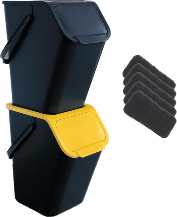 Immagine prodotto Go Practic 2-teiliges Mülltrennsystem mit Bioaktivkohlefilter (25 l)
