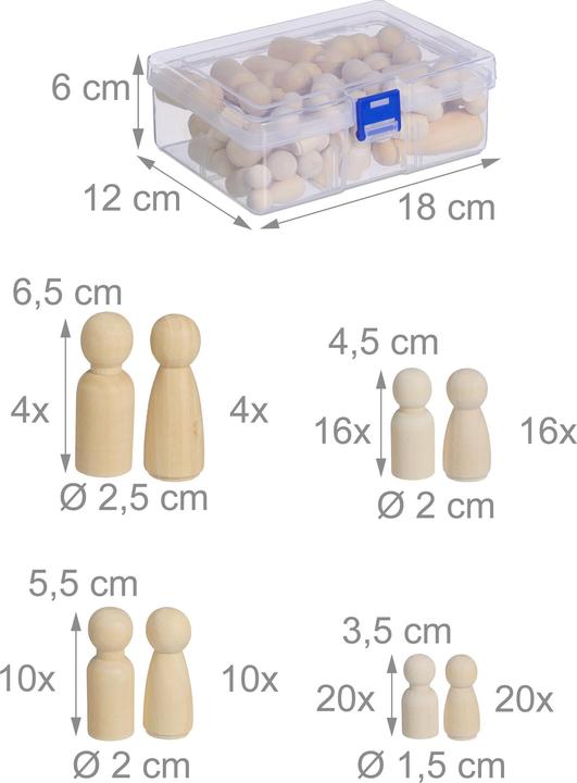 Immagine prodotto Relaxdays 100x figure in legno