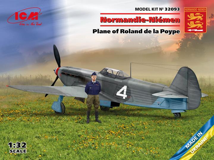 Actual product image ICM Normandy-Niemen. Plane of Roland de la Poype(Yak-9T w.Roland de la Poype figure
