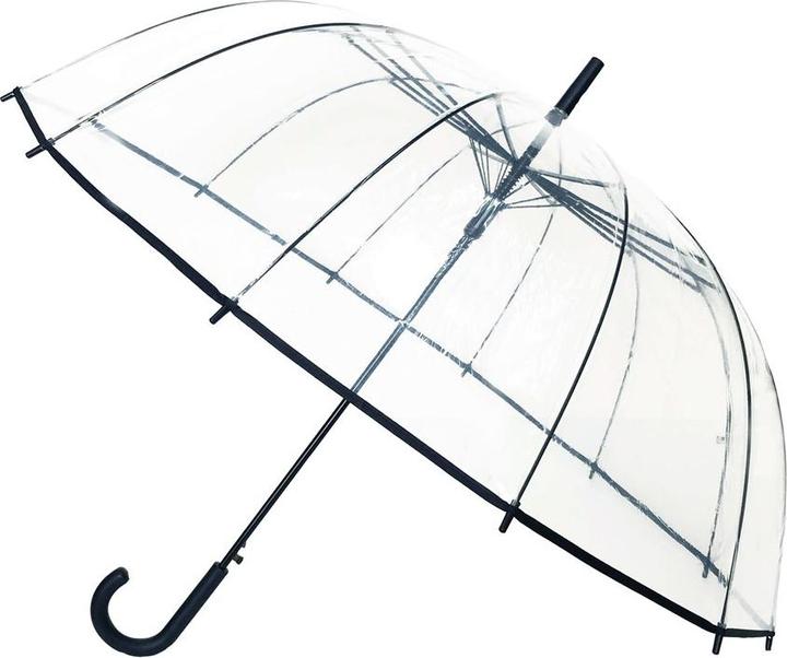 MGA SMATI Damen VollAutomatik Regenschirme Transparent Glockenschirm mit 12 Speichen Fiberglas/Satin BEZ