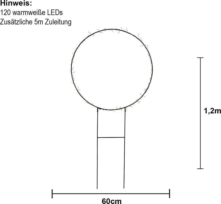 Produktbild Star Trading Dekoleuchte Barlumi, 120 LEDs (45 lm, IP44)