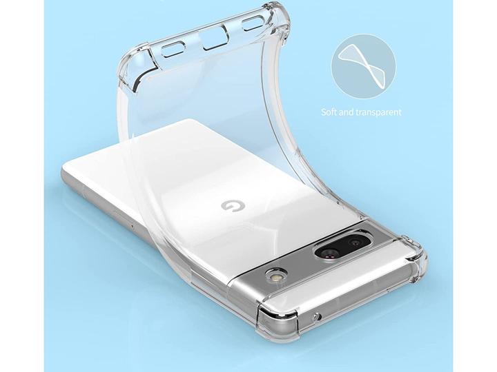 Actual product image Screenguard Google Pixel 7a Case Crystal Soft Airbag Bumper (Google Pixel 7a)
