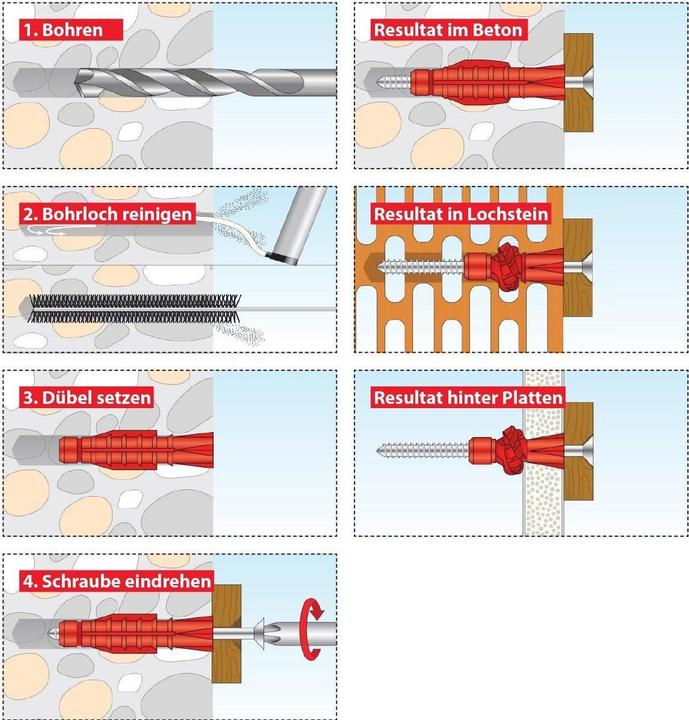 Actual product image Tox All-purpose dowel Tri 6x51 mm, incl. screw 50 pieces (50 pcs.)