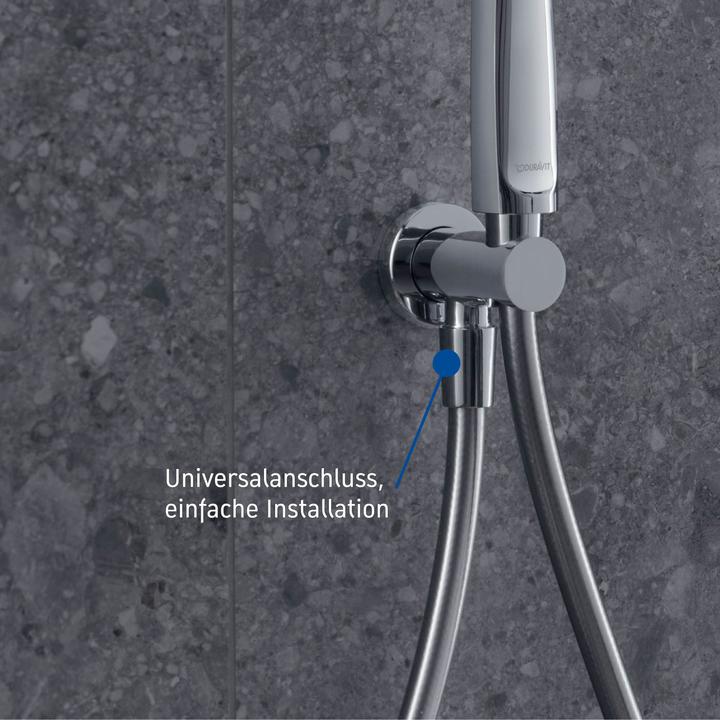 Produktbild Duravit Wandanschlussbogen runde Rosette chrom