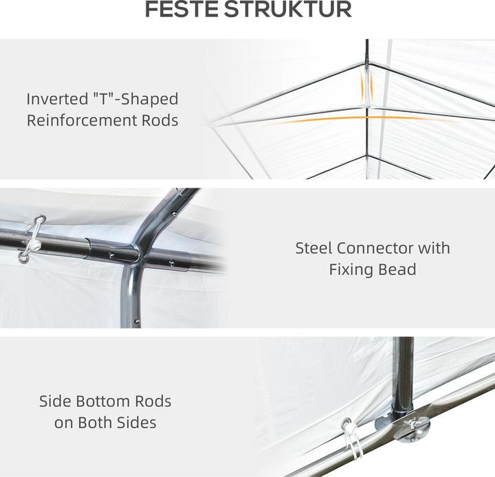 Immagine prodotto Outsunny Tenda per feste con pareti laterali rimovibili (595 cm, 295 cm)