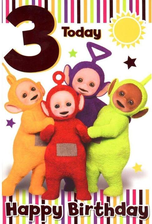 Teletubbies 3rd Birthday Greetings Card (100 pcs.)