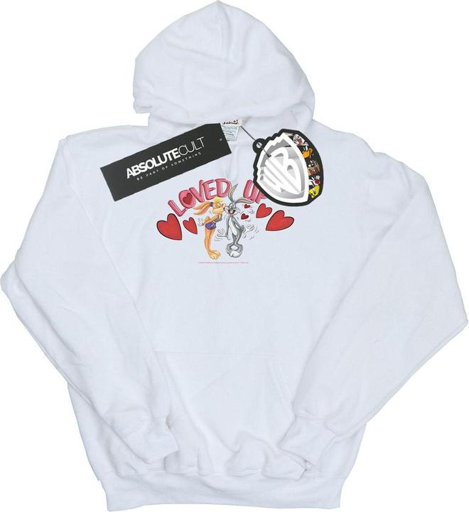 Actual product image Looney Tunes Mens Bugs Bunny And Lola Valentine's Day Loved Up Hoodie (XL)