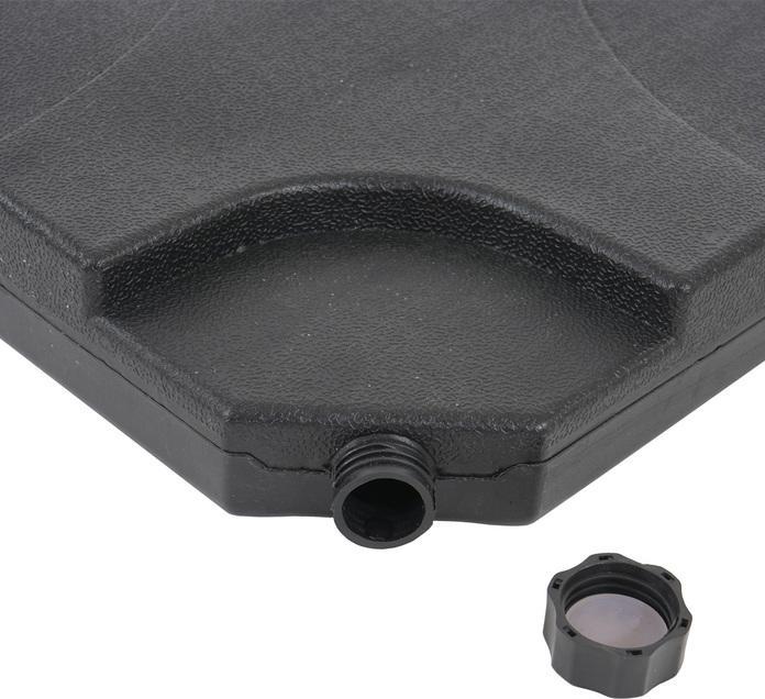 Produktbild Swisshandel24 Ampelschirm, Sonnenschirm Gastronomie 3x3m (Ø4,24m) Polyester/Alu 23kg, Flap, bordeaux mit Ständer - (3 m)