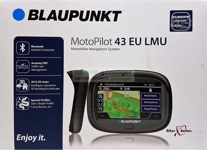Actual product image Blaupunkt MotoPilot 43 EU LMU, motorbike, pedestrian navigation device (4.30")