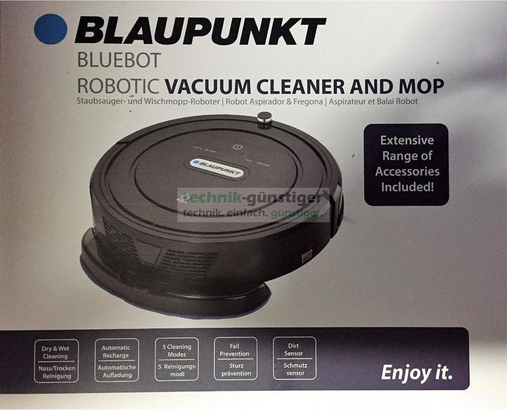 Blaupunkt Bluebot Vacuum Cleaner Robot with mopping function, HEPA filter