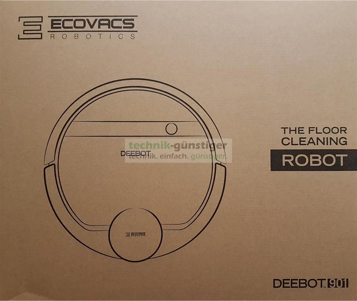 Actual product image Ecovacs Robotics Deebot 901 Robot Vacuum Cleaner, App, Black (Robot vacuum)