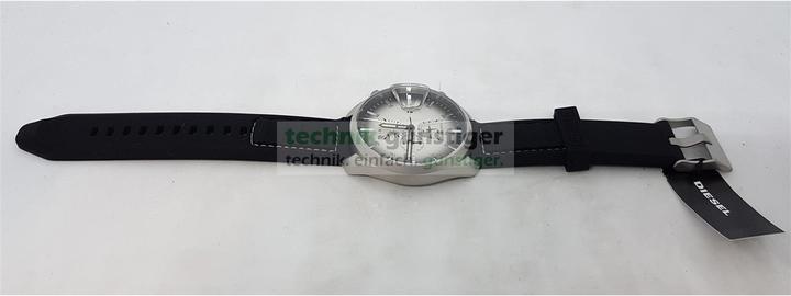 Actual product image Diesel DZ4483 MS9 Chrono Mens Analogue Quartz Watch Silicone, Stainless Steel, Black/Silver (Chronograph, 47 mm)
